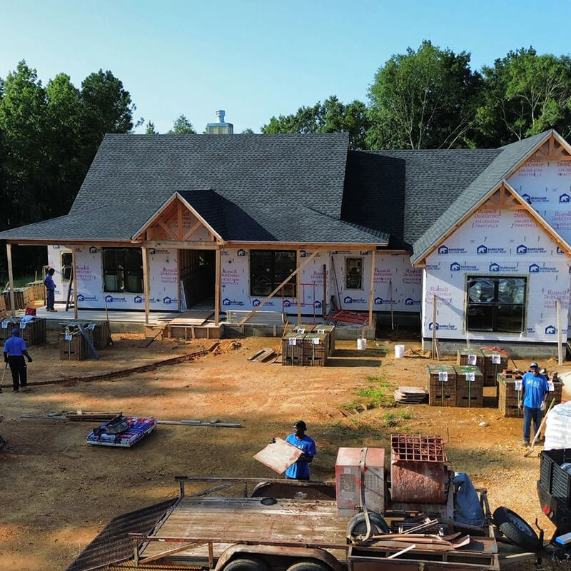 Custom Home Being Built